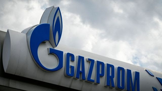 O logoda empresa petrolífera russa Gazprom