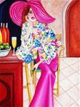 After Six - Big Hat Painting by k Madison Moore - Posted on Wednesday, November 26, 2014 by K. Madison Moore