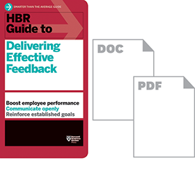 HBR Guide to Delivering Effective Feedback Ebook + Tools