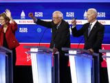 Elizabeth Warren, Bernie Sanders and Joe Biden are among the septuagenarian finalists in the Democratic presidential field. (Associated Press/File)