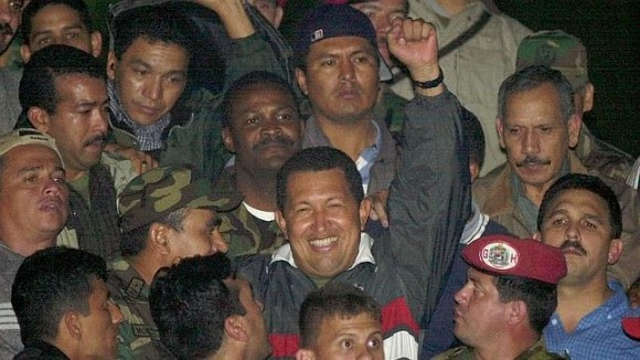 El regreso de Chávez a Miraflores en abril de 2002