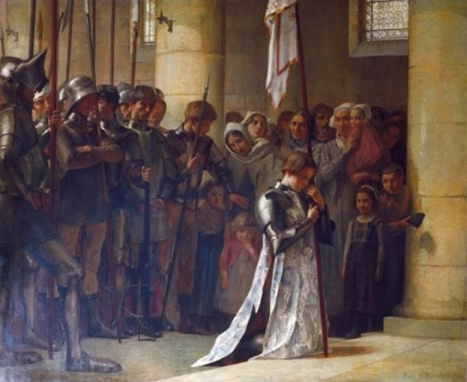 Du 22 au 30 Mai Neuvaine à Ste Jeanne d'Arc pour la France!!! Jeanne-darc-priant-dans-leglise-de-sevres-sevres