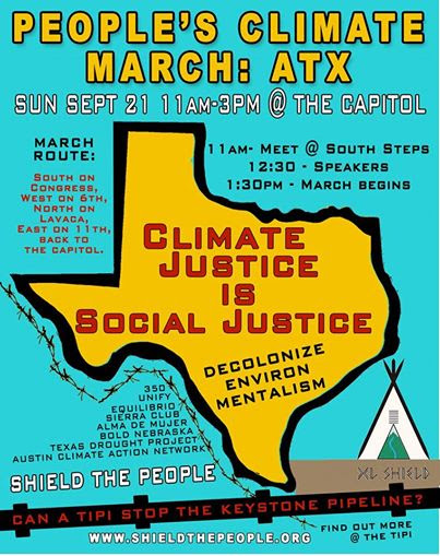 Austin is hosting a solidarity People's Climate March on Sunday at 11am.