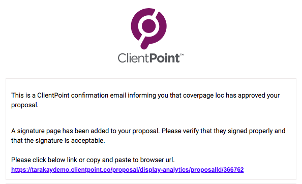 Signed Proposal Notifications