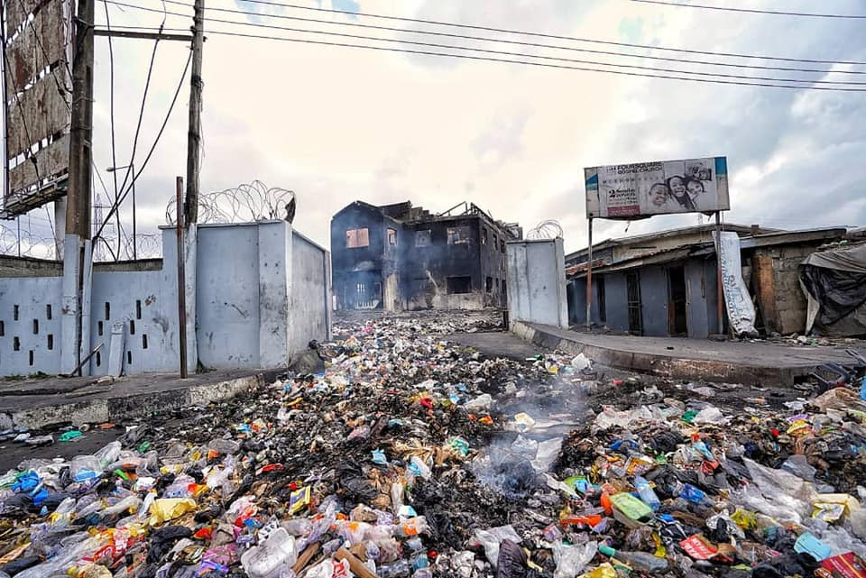 Gov Sanwo-Olu visits different places destroyed during the chaos in Lagos (photos)