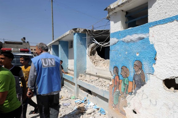 La escuela de Jabalia en Gaza sufrio los efectos del conflicto en Gaza Foto: UNRWA Archivos / Shareef Sarhan. 