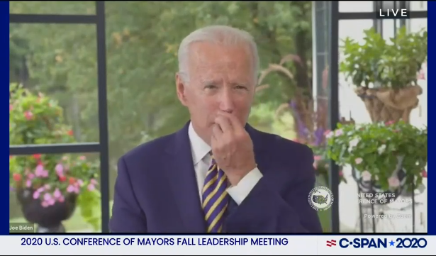 Pic of Biden rubbing nose