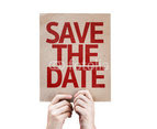 Sign that reads "Save the Date"
