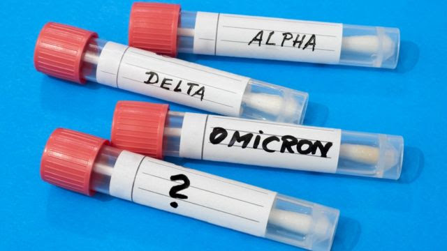 Muestras de laboratorio con variantes.