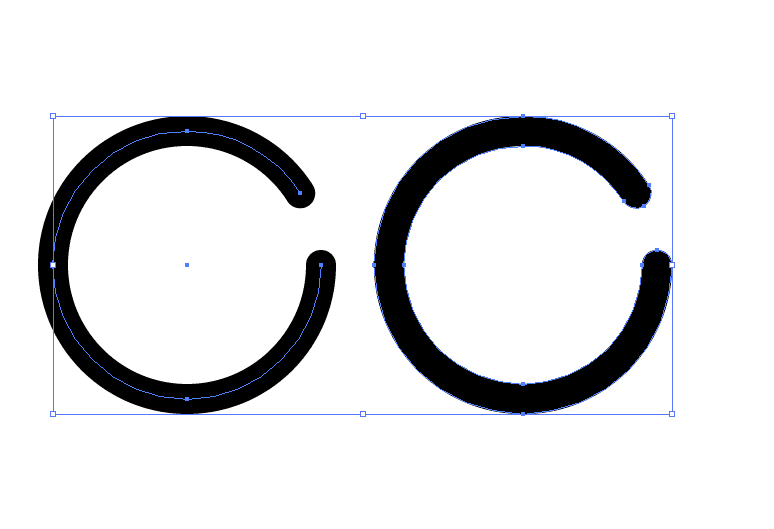 Erasing a part of circle stroke in illustrator with rounded edges