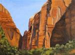 Afternoon Shadows (Zion National Park) landscape painting by Patty Ann Sykes - Posted on Friday, January 9, 2015 by Patty Sykes