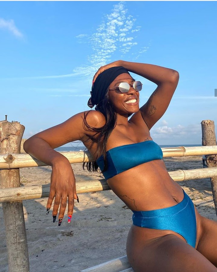 Beverly Osu flaunts her curves in skimpy bikini