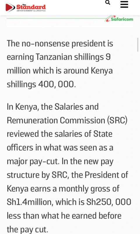 Tanzanian President John Magufuli S Monthly Salary In Kenyan Shillings The Maravi Post