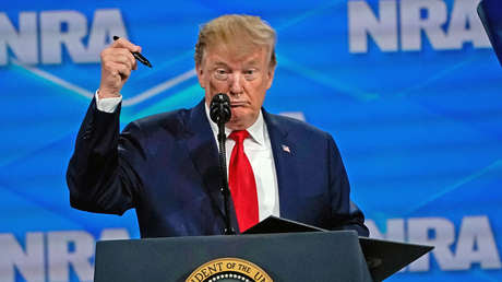 Donald Trump durante la convención anual de la Asociación Nacional del Rifle, el 26 de abril de 2019.