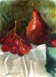 Red Pear and Grapes - Posted on Sunday, November 30, 2014 by Claire Bistline