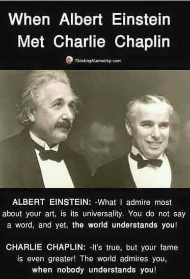 Albert Einstein and Charlie Chaplin : BeAmazed
