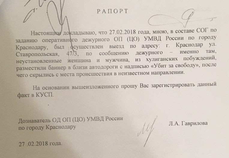 Настоящим докладываю образец