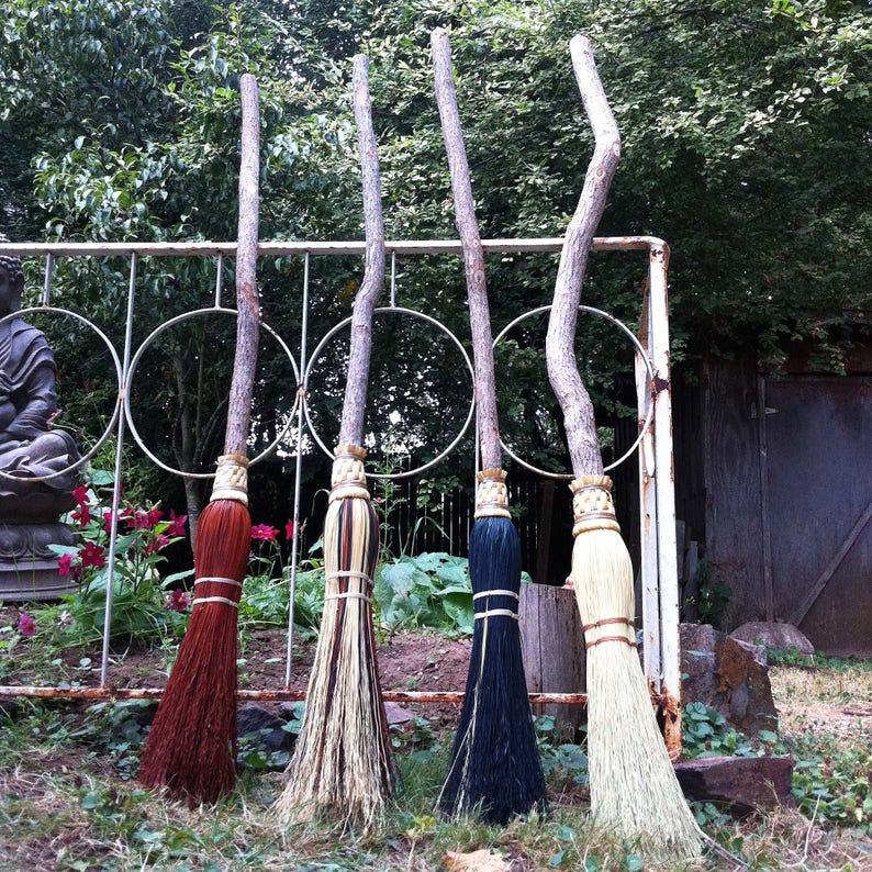 Rustic Wedding Besom in your choice of Natural Black Rust or image 0