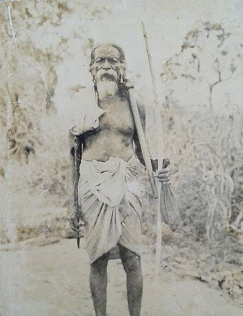 Photograph (circa 1970s) of the Most Prominent Vedda Chief, Late Tisahamy Aththo. (Media Jet/CC BY SA 4.0)
