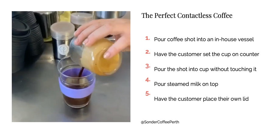 The Perfect Contactless Coffee - Steps