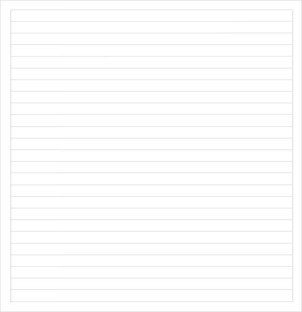 10 Sample Notebook Paper Templates to Download for Free Sample Templates