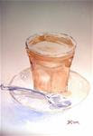 Latte macchiato, study - Posted on Sunday, February 15, 2015 by Judith Freeman Clark