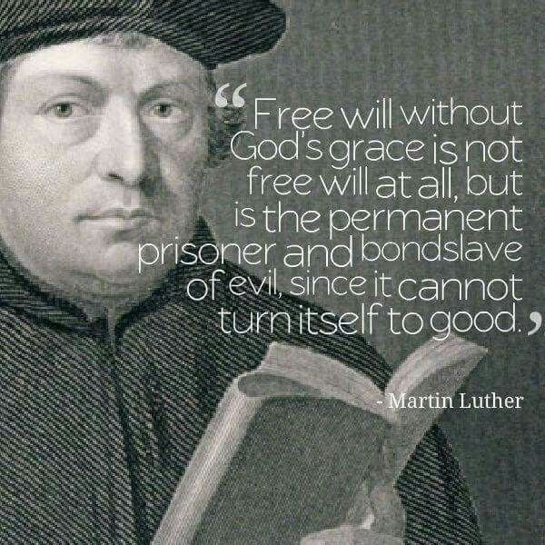 Martin Luther Quote - Bondage Of the Will Against Free Will